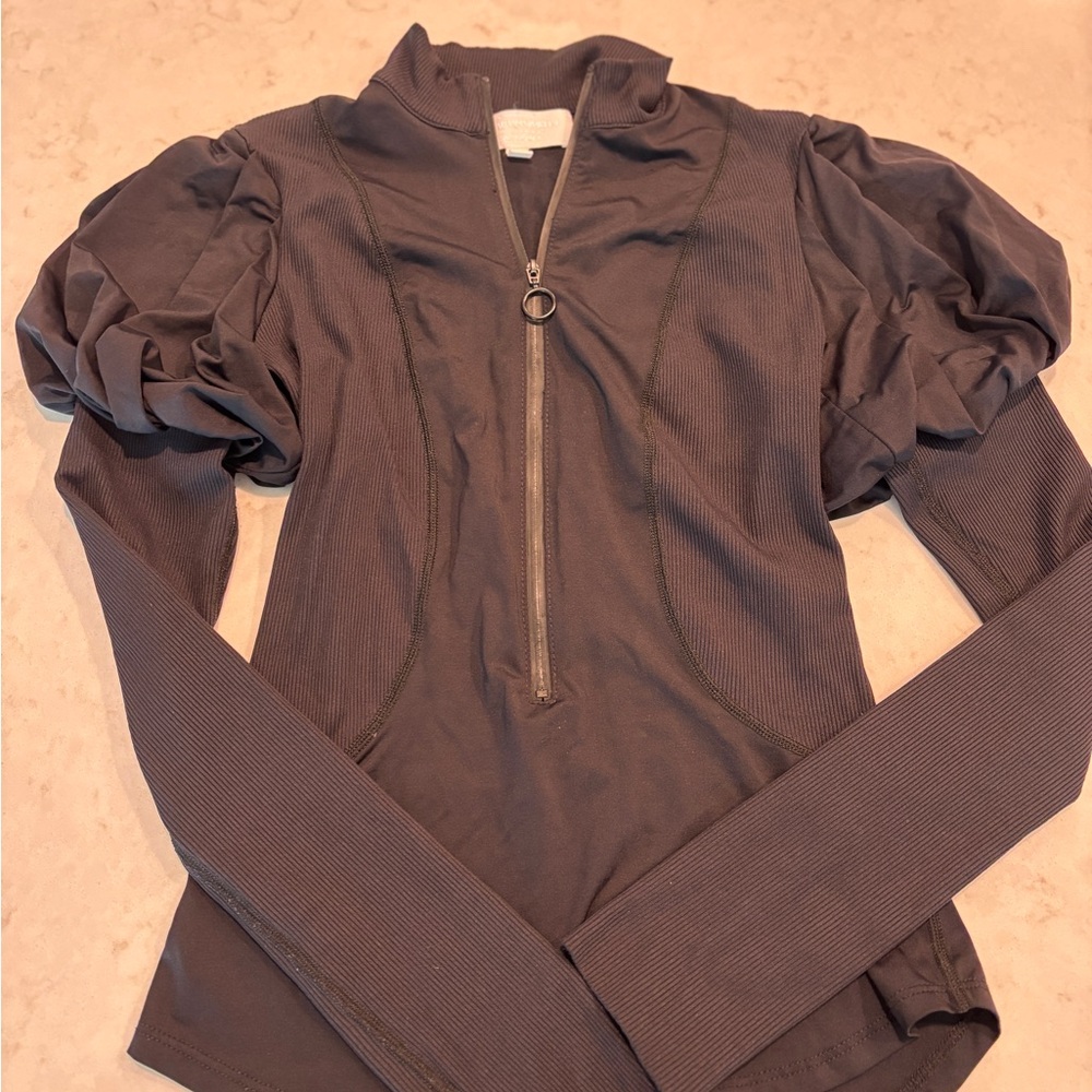 Jonathan Simkhai Black Top with White Label XS